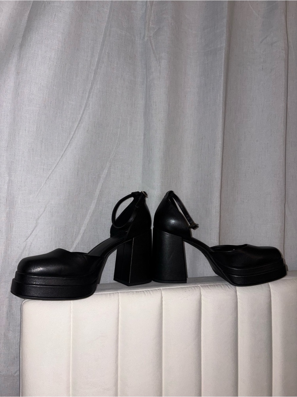 wild fable Black Chunky Platform Mary Jane Heels